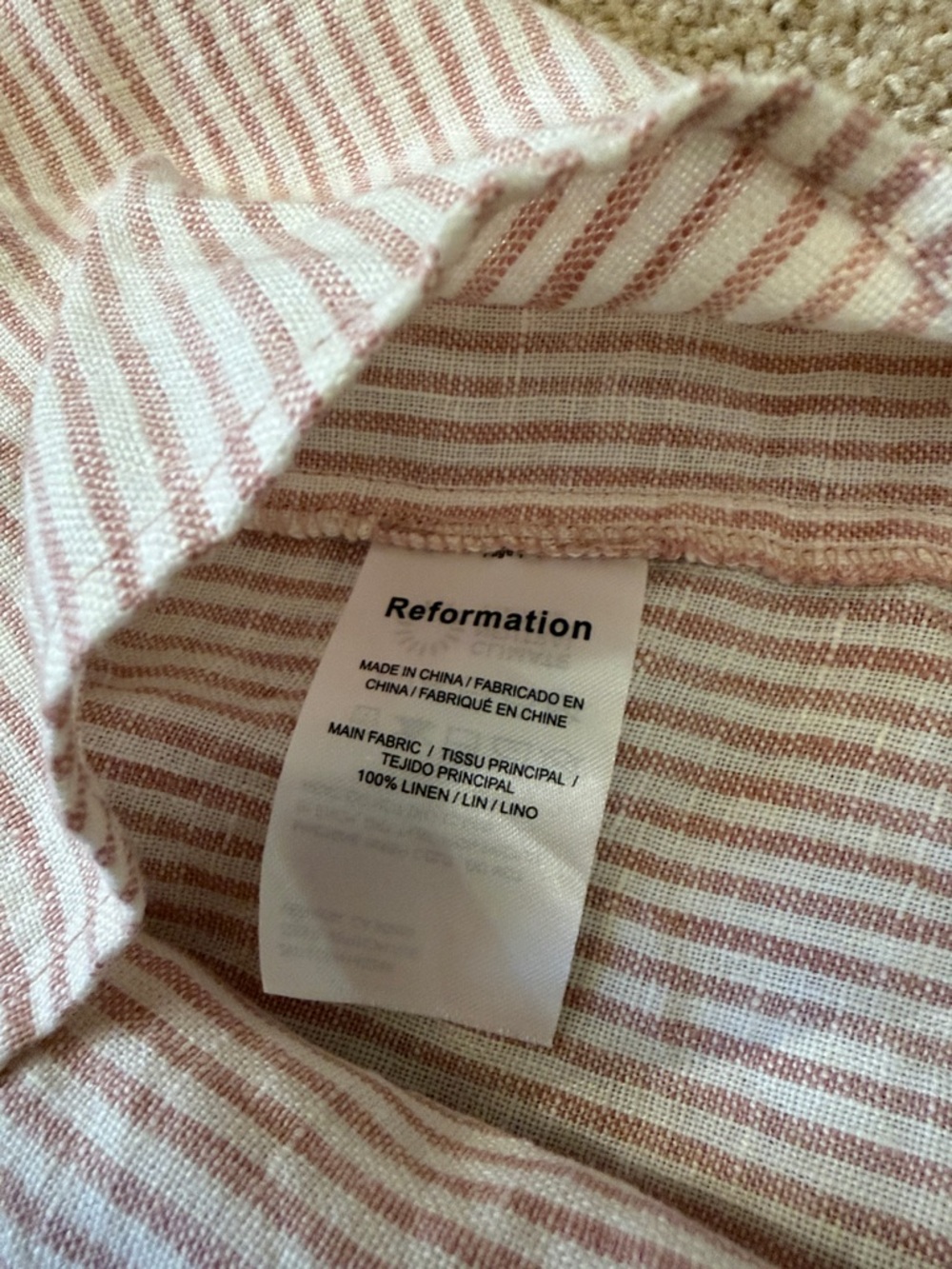 Reformation Lucila Linen Dress Square Neck Size 0 - Picture 10 of 10
